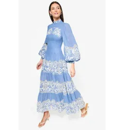 Alemais Arion Midi Dress Cornflower Blue Size AU 8 for rent on The Volte - image 4