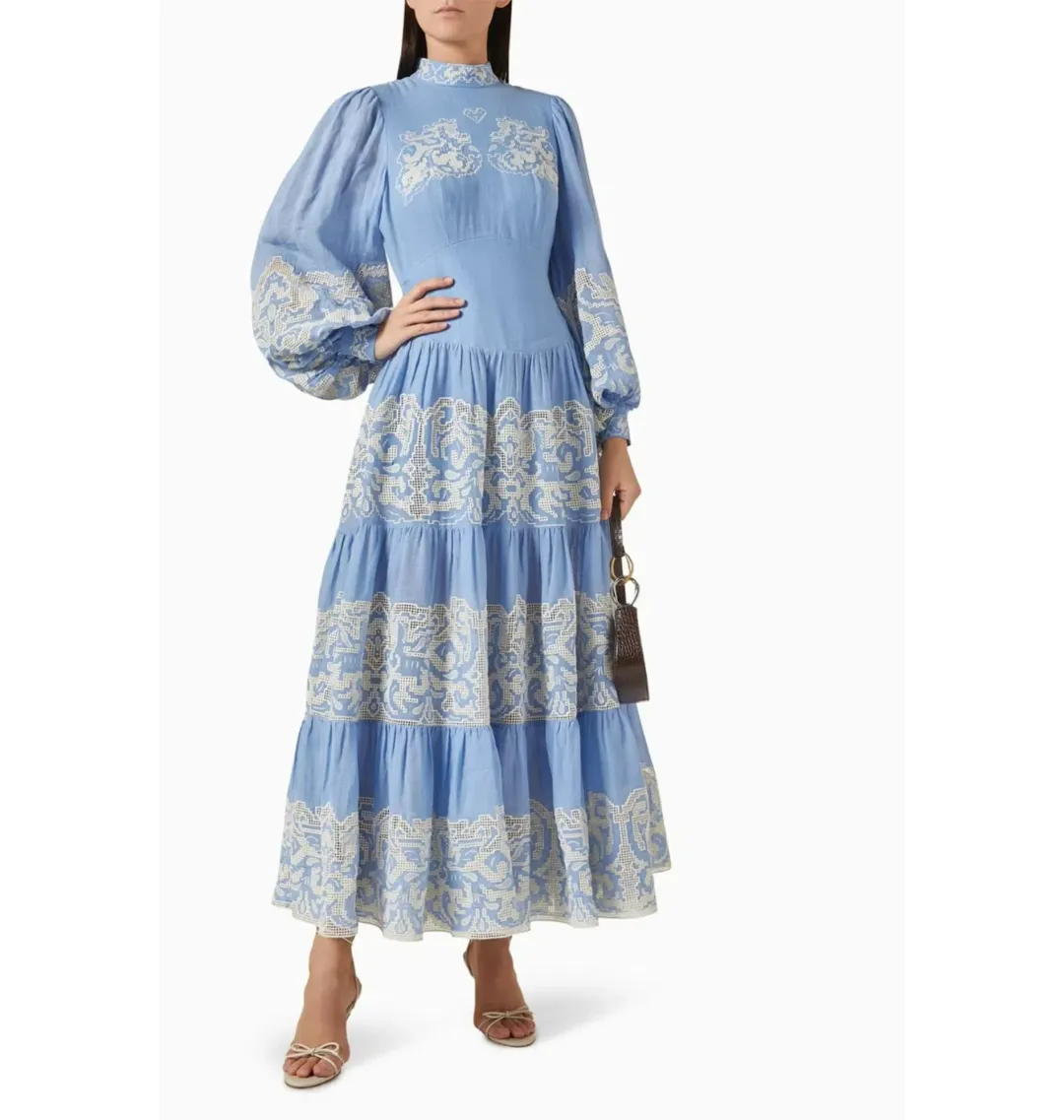 Alemais Arion Midi Dress Cornflower Blue Size AU 8 for rent on The Volte - main image