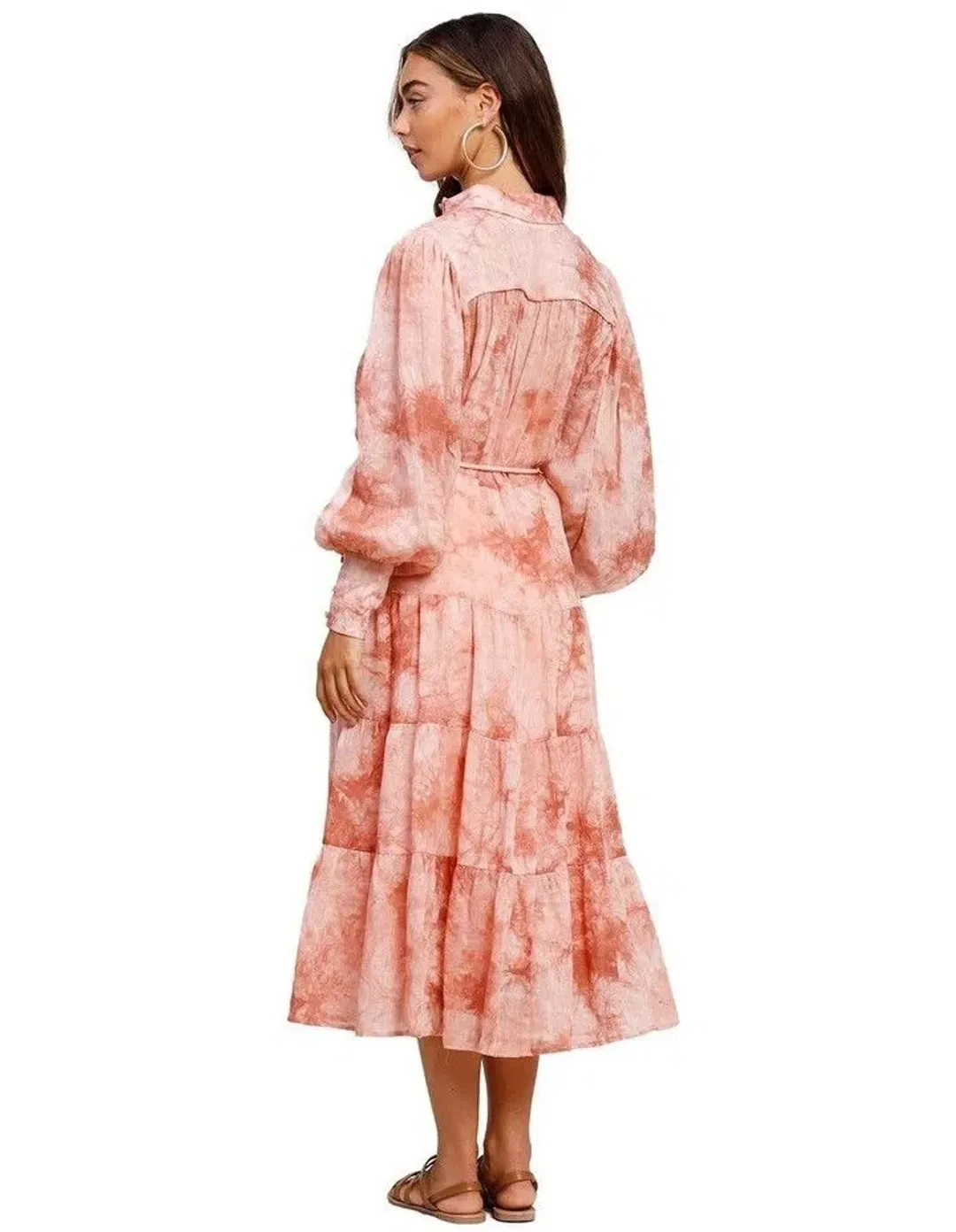 Ministry of Style High Tide Tie Dye Midi Dress Print Size AU 8 for rent on The Volte - main image