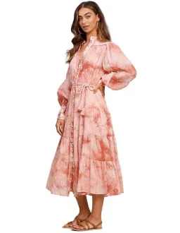 Ministry of Style High Tide Tie Dye Midi Dress Print Size AU 8 for rent on The Volte - image 2