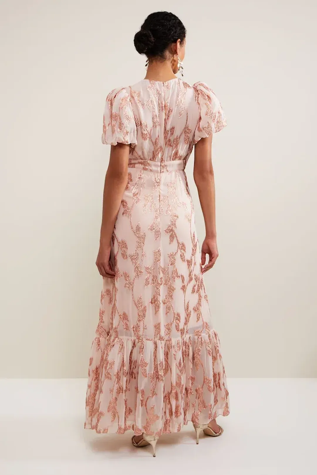 Phase Eight Genette Jacquard Pink Dress Pink Size 20 for rent on The Volte - main image