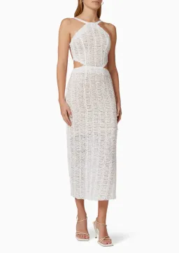 Elliatt Malina Lace Tulle Midi Dress in Ivory Size S / AU 8 for rent on The Volte - image 1