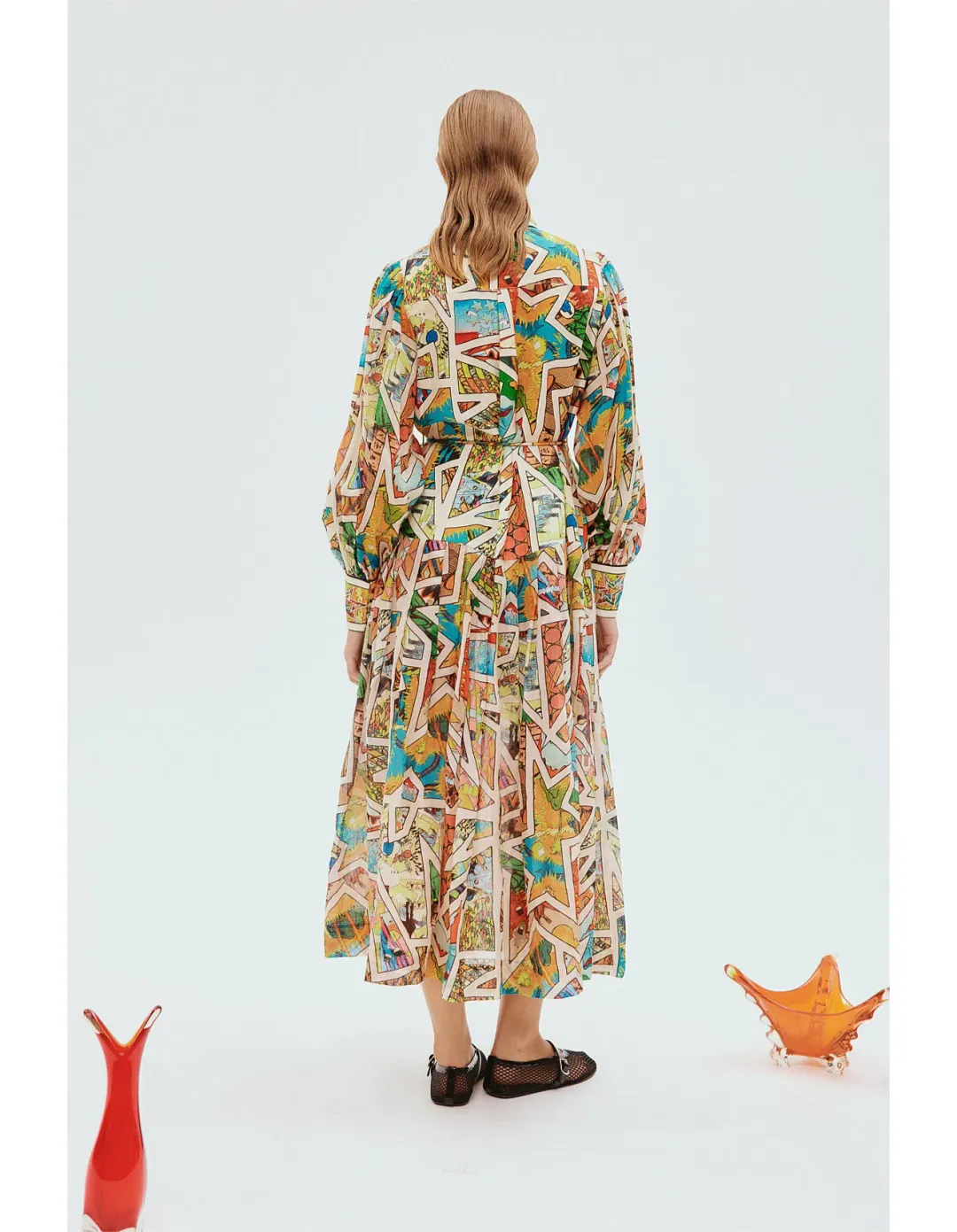 Alemais Star Man Midi Shirtdress Multi Size 10 AU for rent on The Volte - main image
