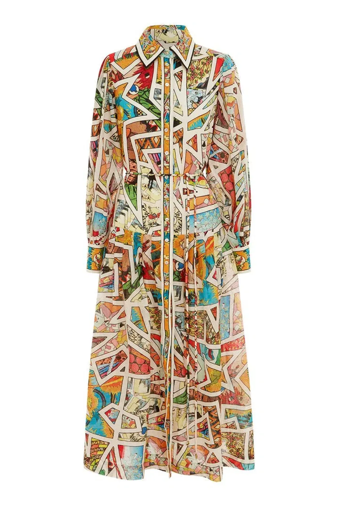 Alemais Star Man Midi Shirtdress Multi Size 10 AU for rent on The Volte - main image