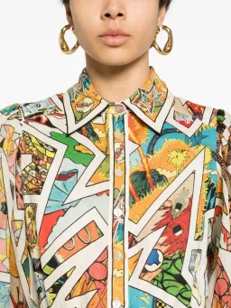 Alemais Star Man Midi Shirtdress Multi Size 10 AU for rent on The Volte - image 9
