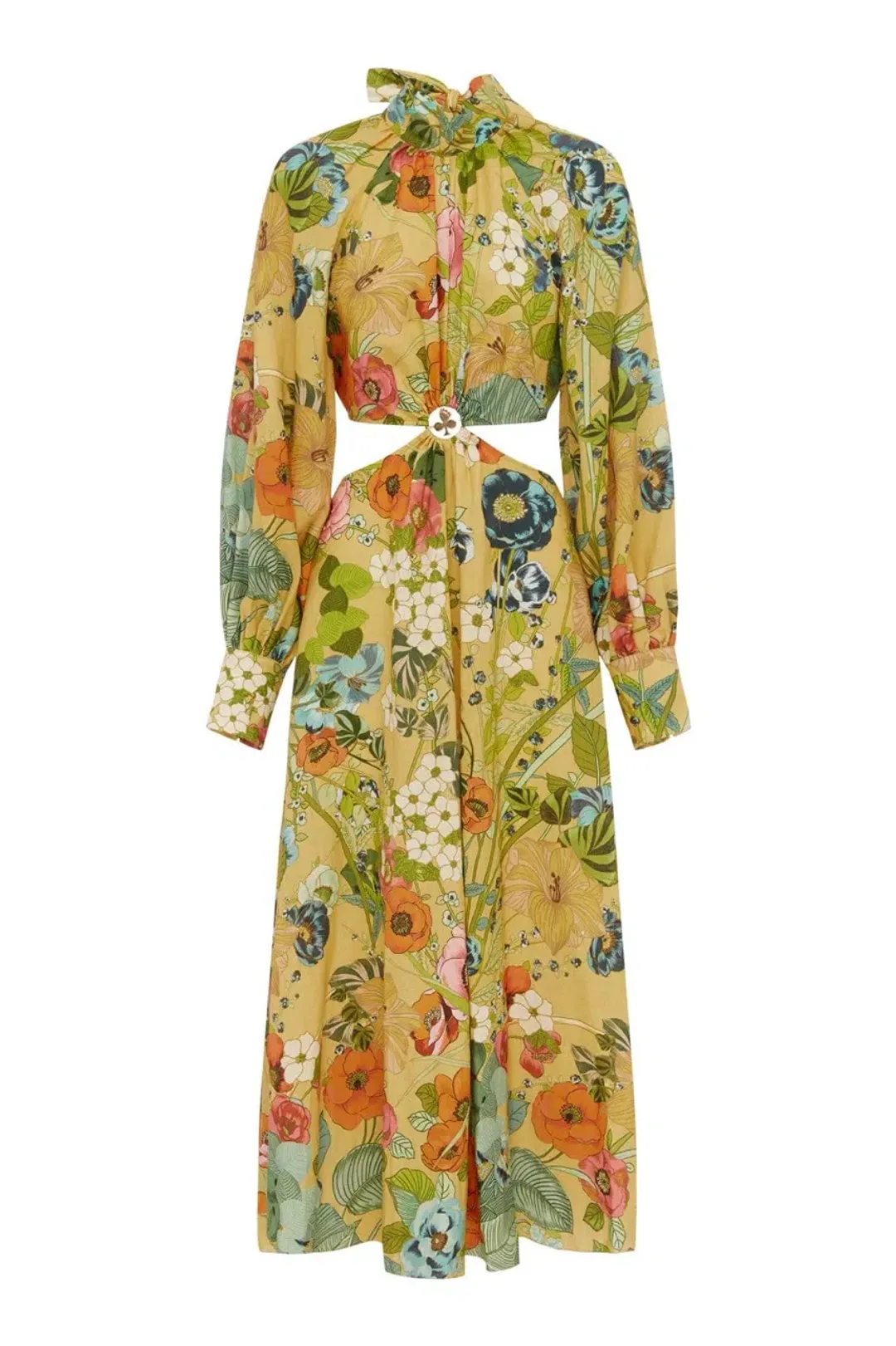Alemais Cresida Cut Out Midi Dress Multi Size 10 for rent on The Volte - main image