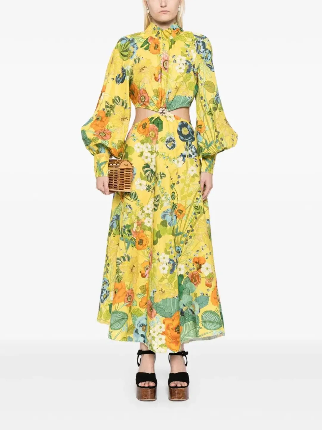 Alemais Cresida Cut Out Midi Dress Multi Size 10 for rent on The Volte - main image