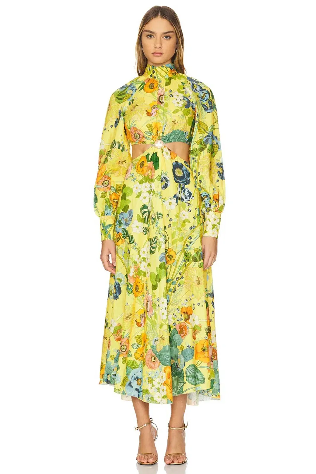 Alemais Cresida Cut Out Midi Dress Multi Size 10 for rent on The Volte - main image