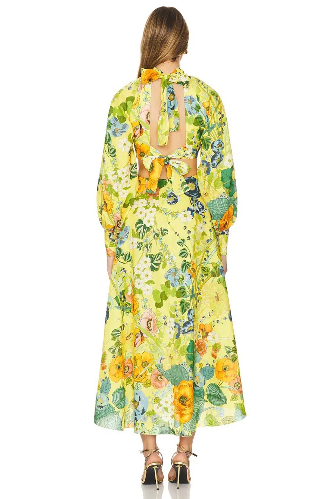 Alemais Cresida Cut Out Midi Dress Multi Size 10 for rent on The Volte - main image