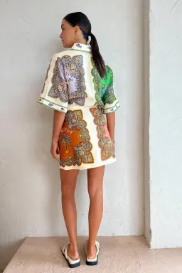 Alemais Trippy Troppo Mini Dress Multi Size 12 for rent on The Volte - image 4