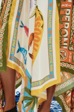 Alemais Samaki Scarf Top & Paradiso Silk Scarf Skirt Set Multi Size 10 AU for rent on The Volte - image 15