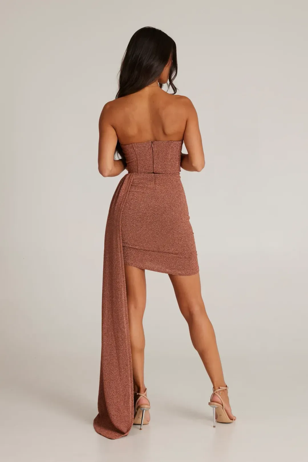 Melani the Label Alia Mini Dress Bronze Gold Size XS / AU 6 for rent on The Volte - main image
