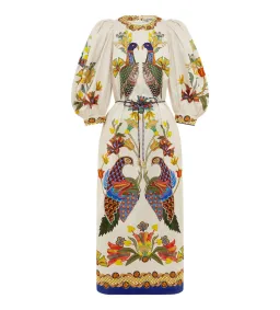 Alemais Effie Puff Sleeve Midi Dress Multi Size AU 14 for rent on The Volte - image 3