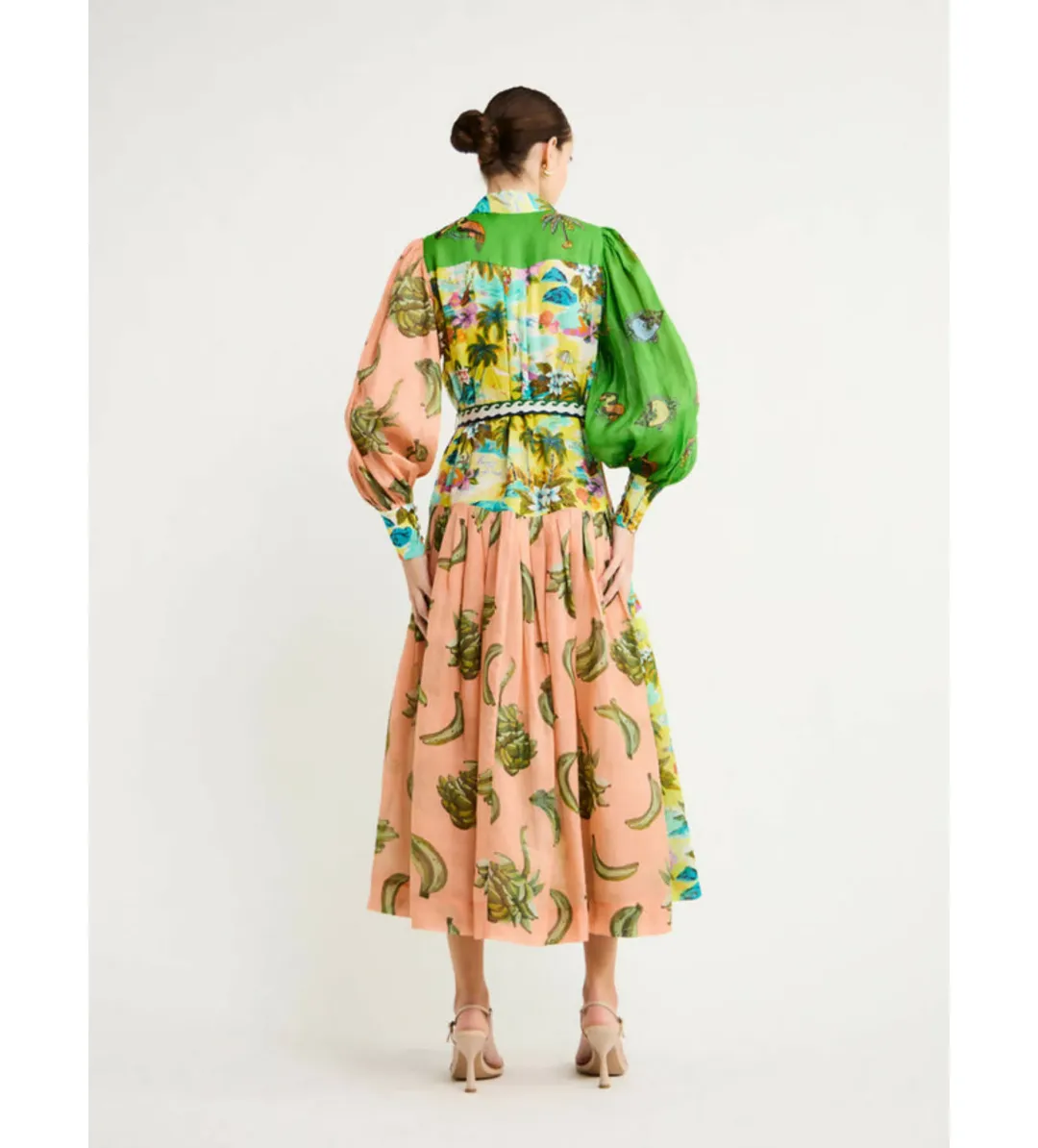 Alemais Holiday Patchwork Shirtdress Multi Size AU 14 for rent on The Volte - main image