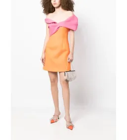 Rachel Gilbert Matteo Mini Dress Pink/Orange Size 0/Au 6 for rent on The Volte - image 1