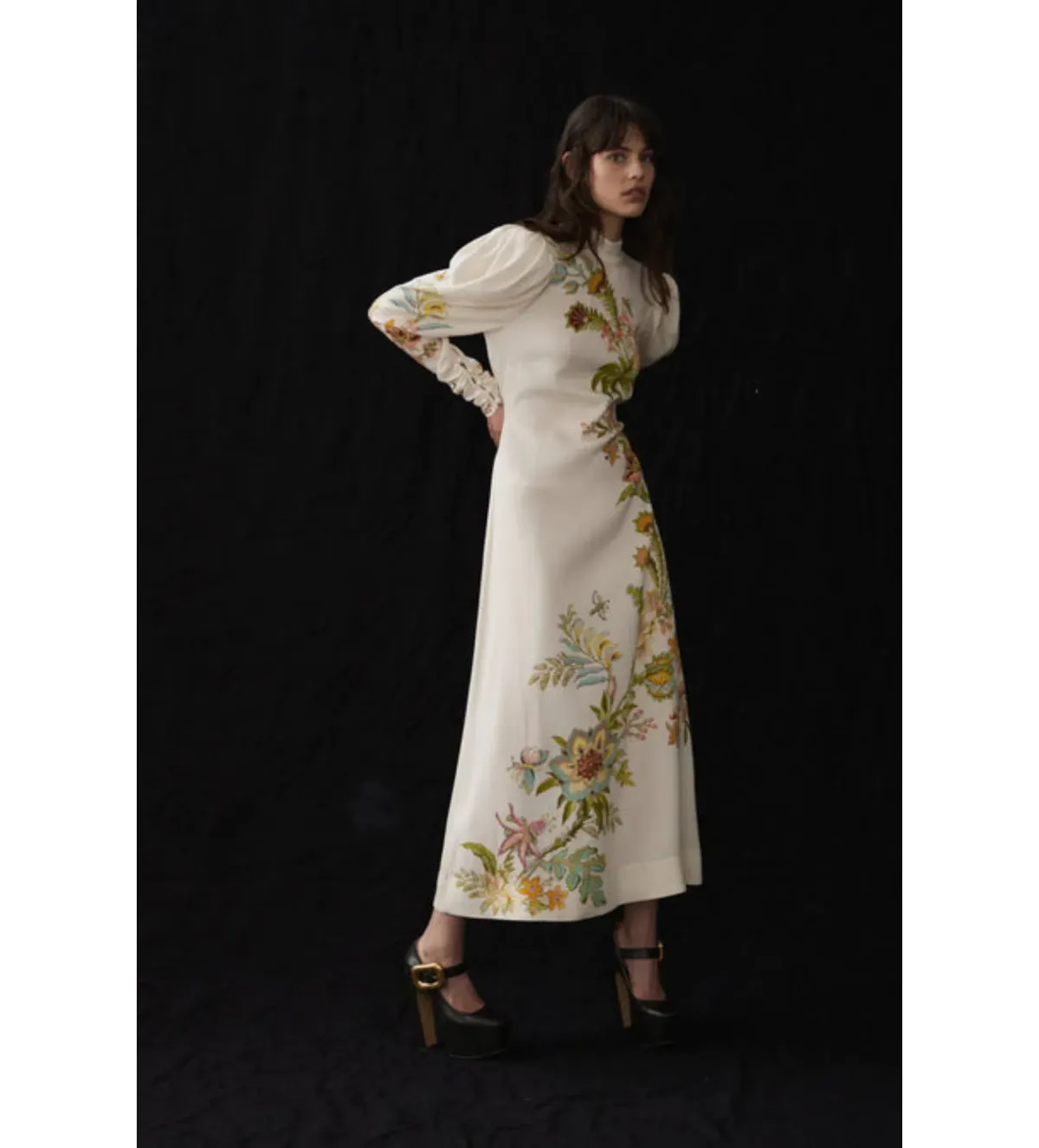Alemais Ira Gown Print Size 12 for rent on The Volte - main image