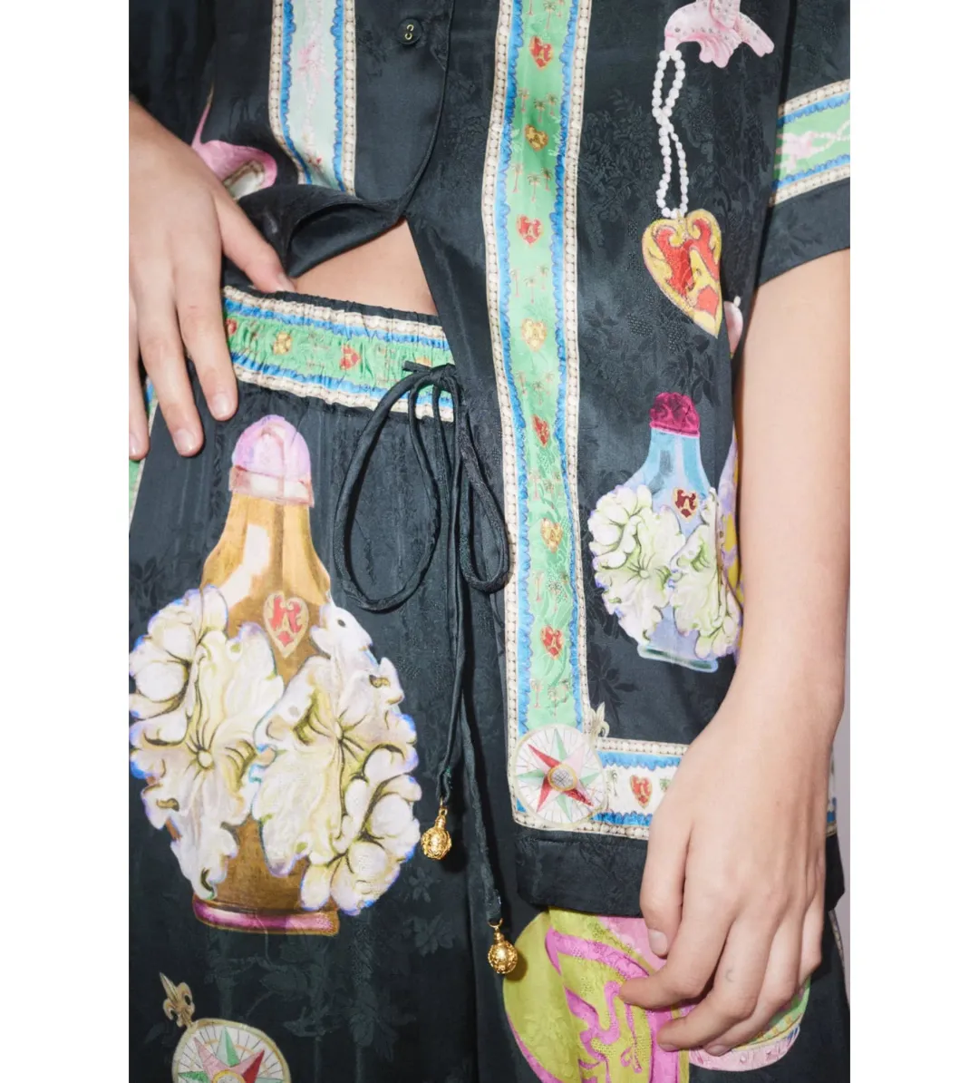 Alemais Royal Shirt and Pant Size 14 Set Print  for rent on The Volte - main image