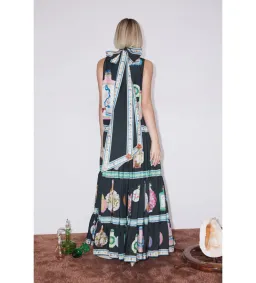 Alemais  Royal Tiered Midi Dress Green/Print Size 12 for rent on The Volte - image 2