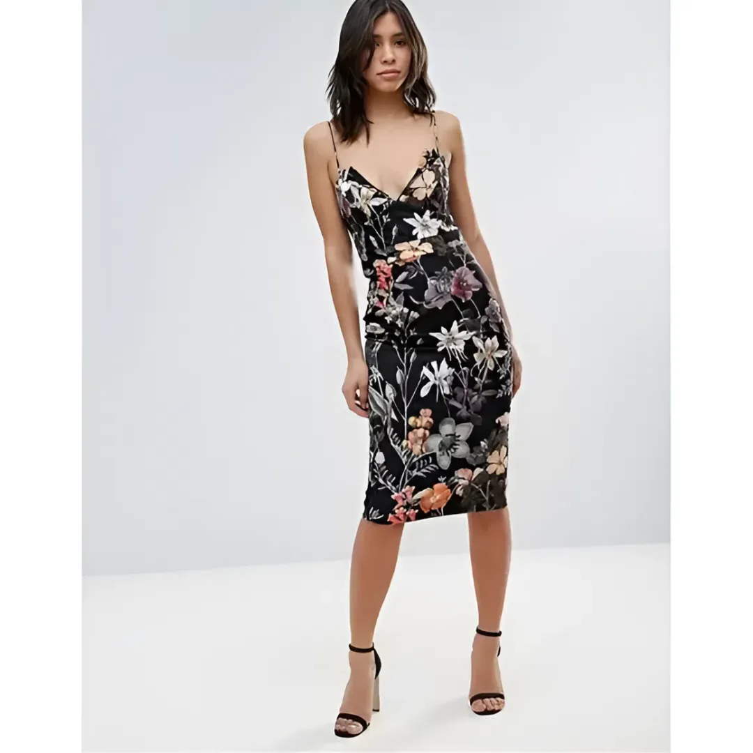 Talulah Bloom Cocktail Midi Dress Floral Size XS / AU 6 for rent on The Volte - main image