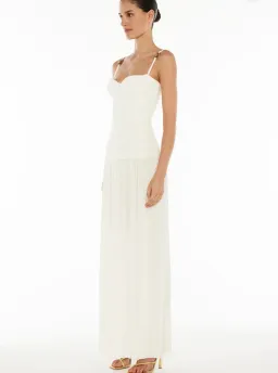 Manning Cartell Double Time Pleat Dress In White Size L / AU 12 for rent on The Volte - image 7