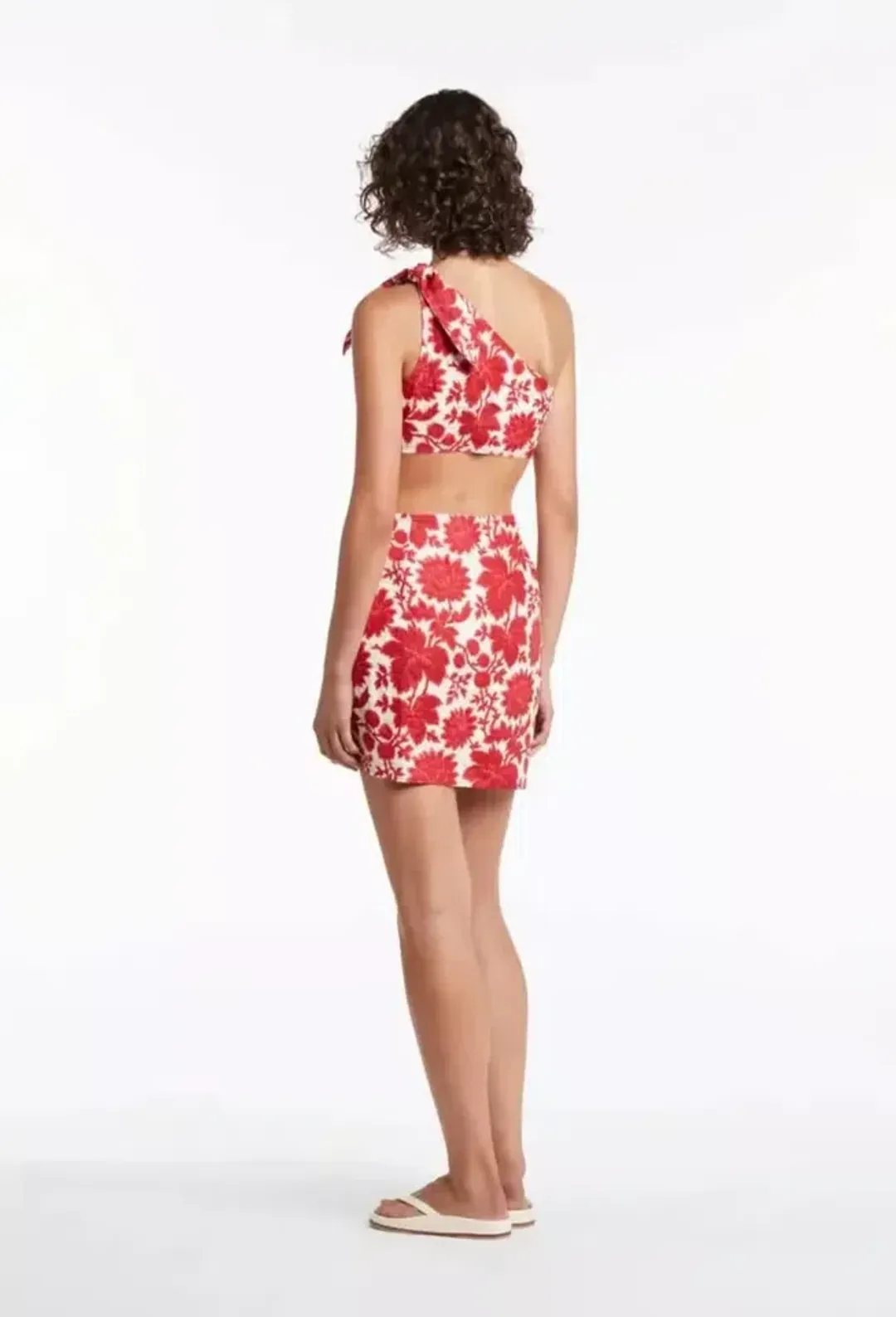 Sir The Label Cinta Cut Out Knot Mini Dress Valentina Floral Print Size 3 / AU 12 for rent on The Volte - main image