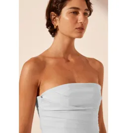 Shona Joy Lani Strapless Draped Maxi Dress Sky Size AU 12 for rent on The Volte - image 2