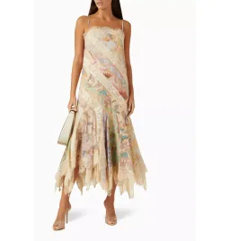 Zimmermann Eden Spliced Slip Dress in Spliced Eden Size 0 / AU 8  for rent on The Volte - image 1