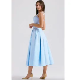 House of CB Dorothy Midi Sundress Italian Azure Size XS / AU 6 for rent on The Volte - image 3