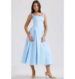 House of CB Dorothy Midi Sundress Italian Azure Size XS / AU 6 for rent on The Volte - image 2