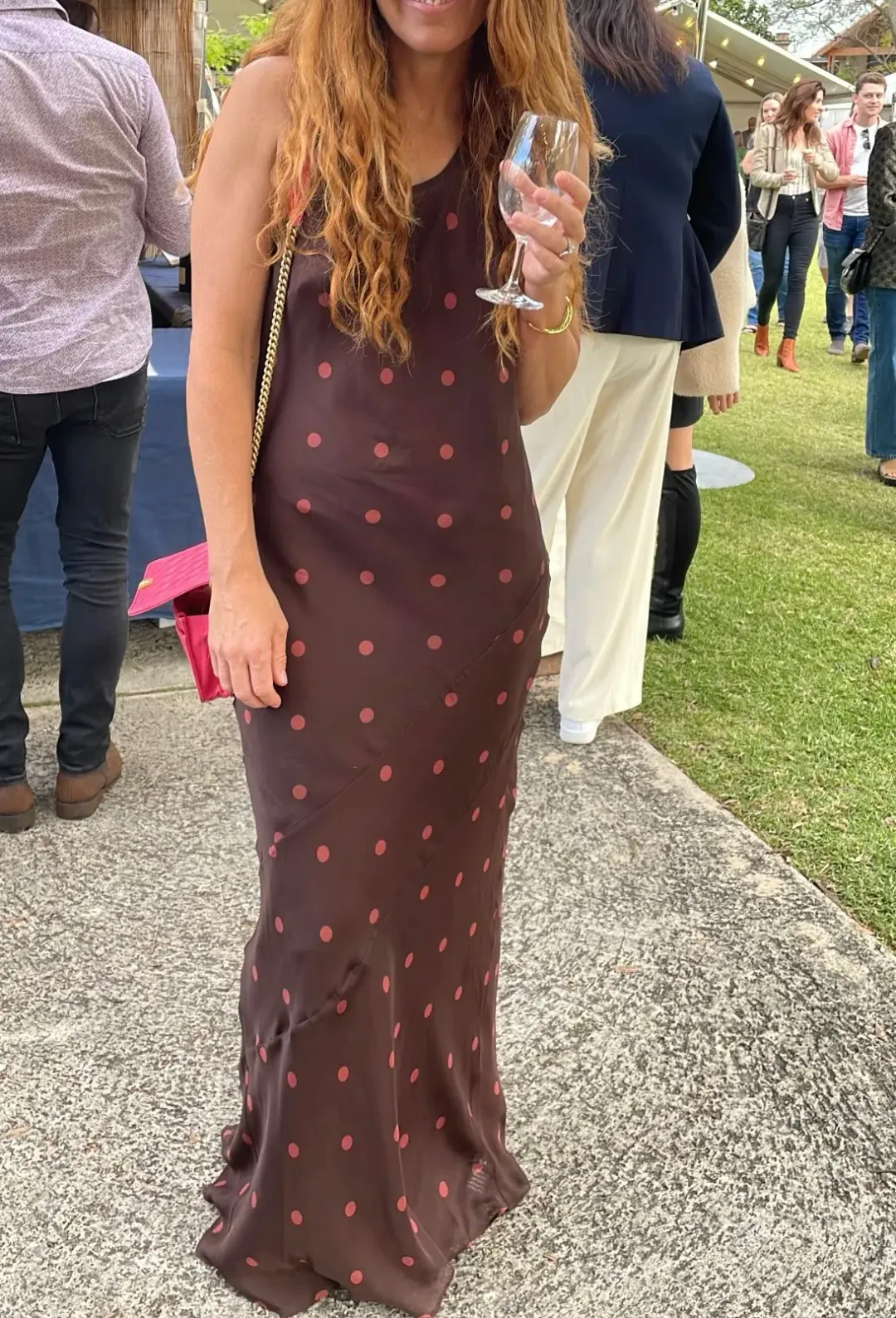 Sir the Label Toni Halter Dress in Chocolate Dot Size 2 / AU 10  for rent on The Volte - main image