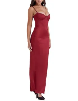 House of CB Stefania Corset Maxi Dress Red Size XS / AU 6  for rent on The Volte - image 2