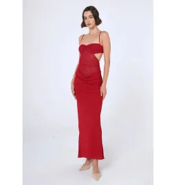 Benni Noah Maxi Dress in Cherry Red Size 6 for rent on The Volte - image 1