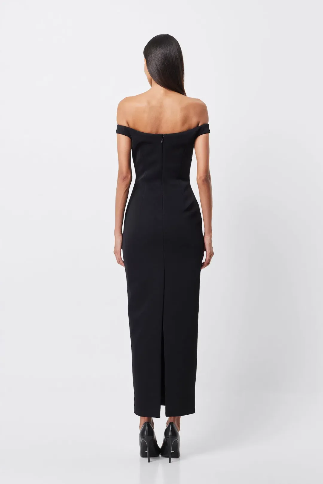 Mossman Imperial Midi Dress Black & White Size 8 for rent on The Volte - main image