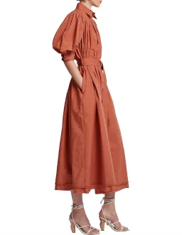 Aje Manifest Midi Dress Rust Size 8 for rent on The Volte - image 2