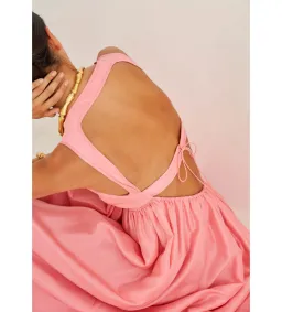 Oroton Strappy Sun Maxi Dress Pink Size AU 10 for rent on The Volte - image 2