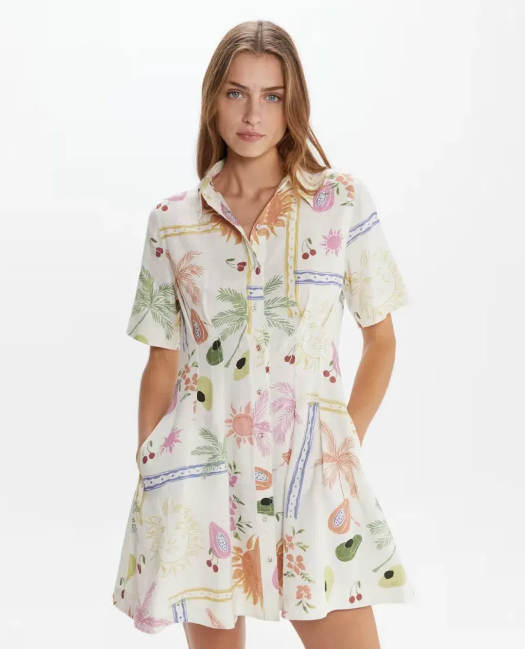 JAG Winona Flaneuse Corset Dress Print Size 6 for rent on The Volte - main image