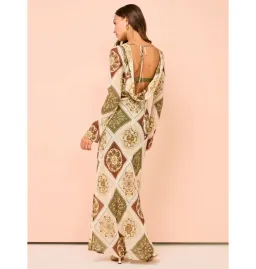 Hansen & Gretel Sundra Slip Dress in Evergreen Tile Size S / AU 8 for rent on The Volte - image 5