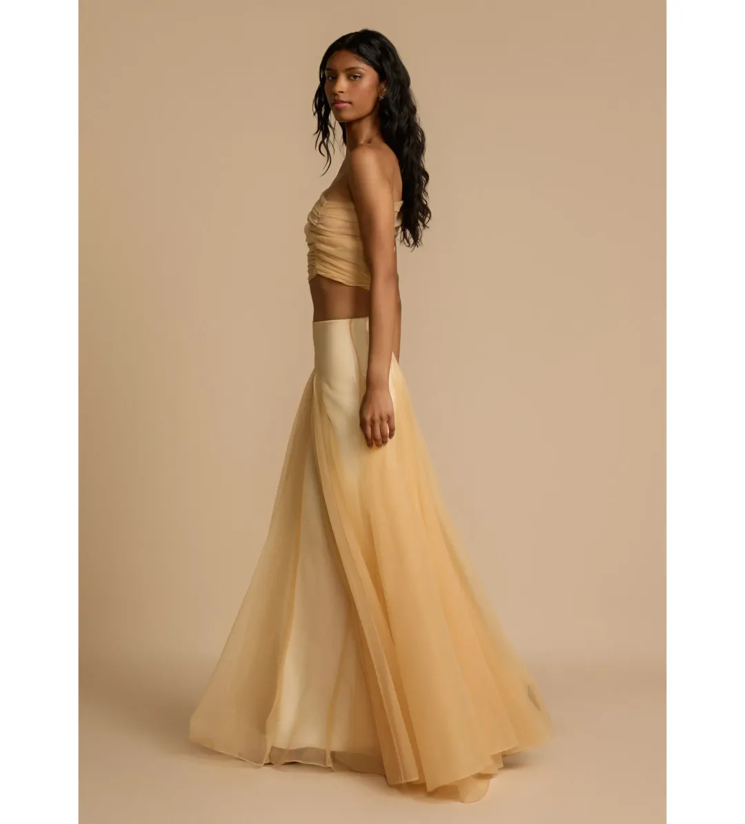 Arcina Ori Violetta Top and Skirt Set Champagne Size AU 8 for rent on The Volte - main image