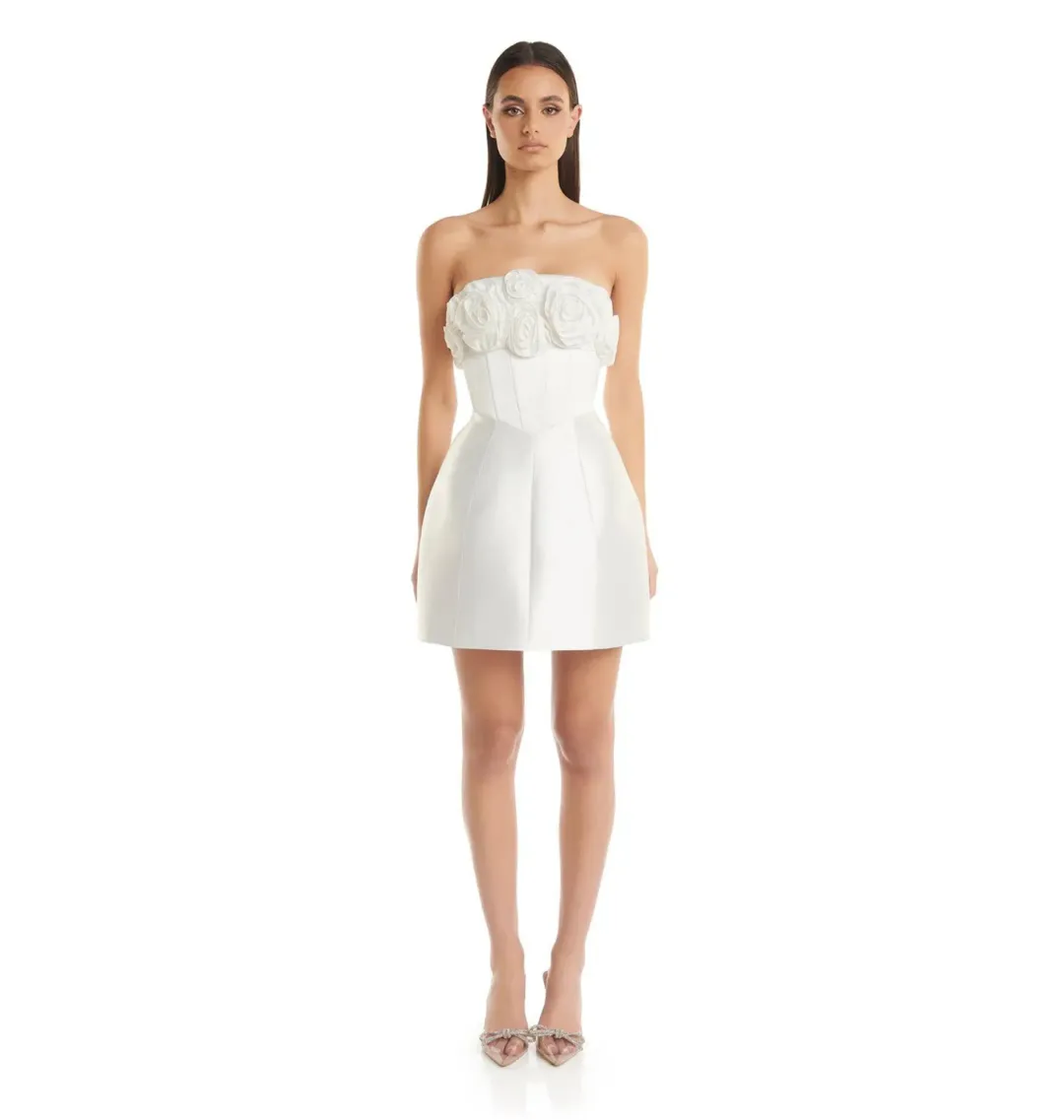 Eliya The Label Tehanni Dress in White Size AU 8 for rent on The Volte - main image