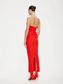 Effie Kats Astor Midi Dress Cherry Red Size S for rent on The Volte - image 2