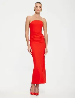 Effie Kats Astor Midi Dress Cherry Red Size S for rent on The Volte - image 1