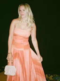 Acler Brayswick Midi Dress Melon Watercolour Size 12  for rent on The Volte - image 4