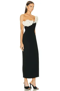 Rachel Gilbert Lavina Midi Dress Black Size 8/S for rent on The Volte - image 4