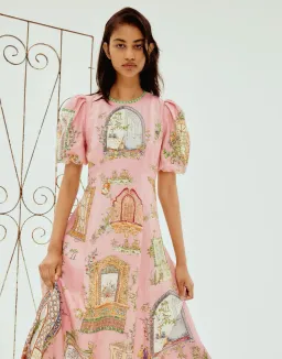 Alemais Monte Midi Dress Pink Size 8 for rent on The Volte - image 2