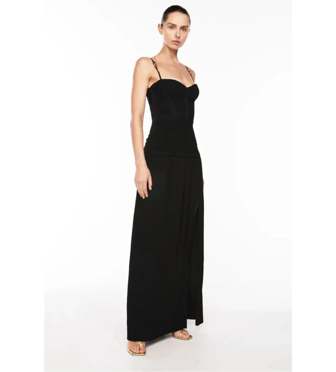 Manning Cartell Double Time Pleat  Dress Black Size AU 10  for rent on The Volte - main image