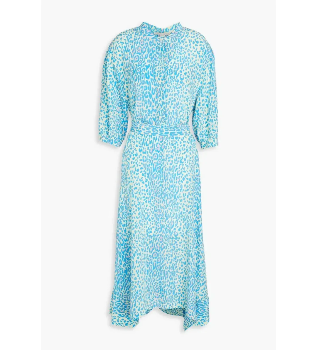 Stella McCartney Leopard Print Silk Dress Blue Size AU 6 for rent on The Volte - main image