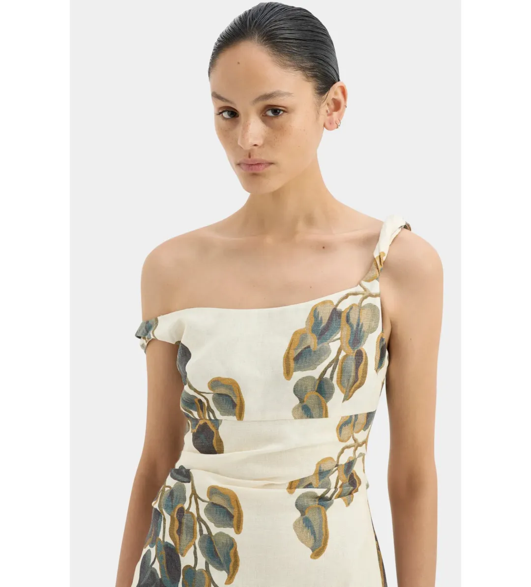 Sir the Label Evalita Twist Midi Dress in Pine Valley Size AU 10 for rent on The Volte - main image