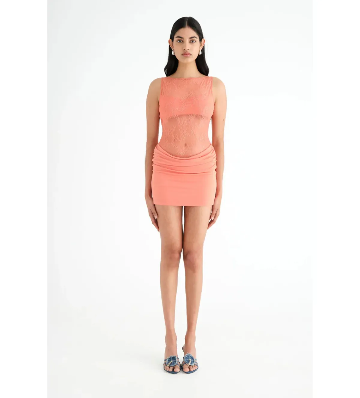 Benni Raffy Mini Dress Grapefruit Size AU 8 for rent on The Volte - main image