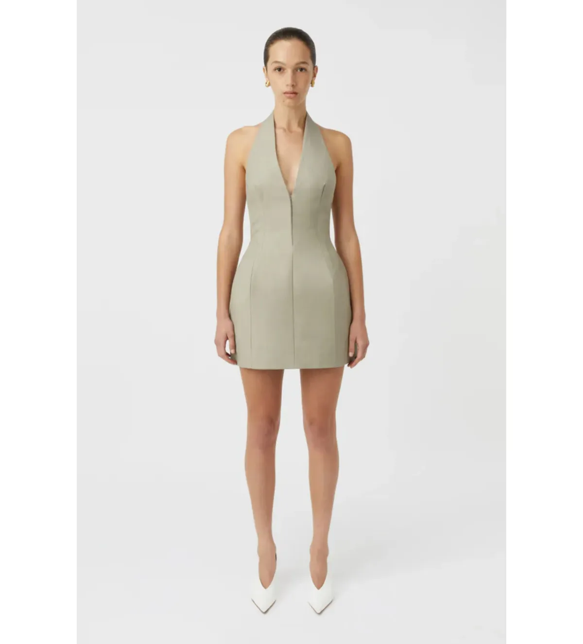 Camilla and Marc Pompidou Halter Neck Mini Dress in Green Size AU 8 for rent on The Volte - main image