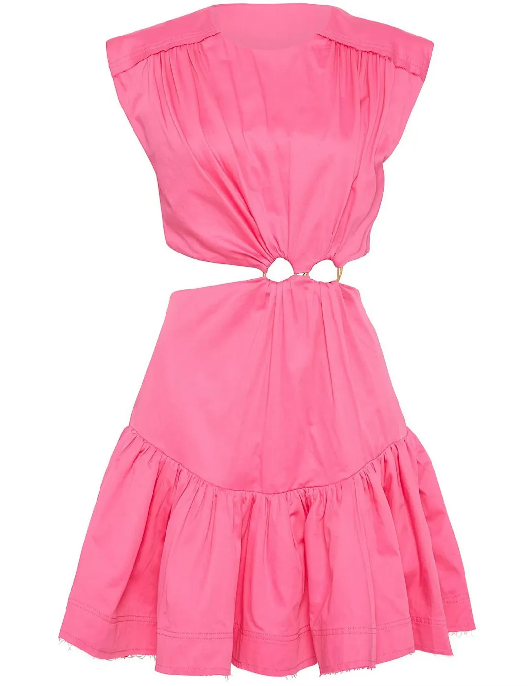 Aje Solstice Cut Out Ring Flip Mini Dress Pink Size 16  for rent on The Volte - main image